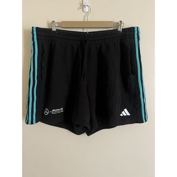 Adidas Mercedes AMG Petronas Formula One F1 Team DNA Black Shorts Size 2XL - Picture 1 of 7